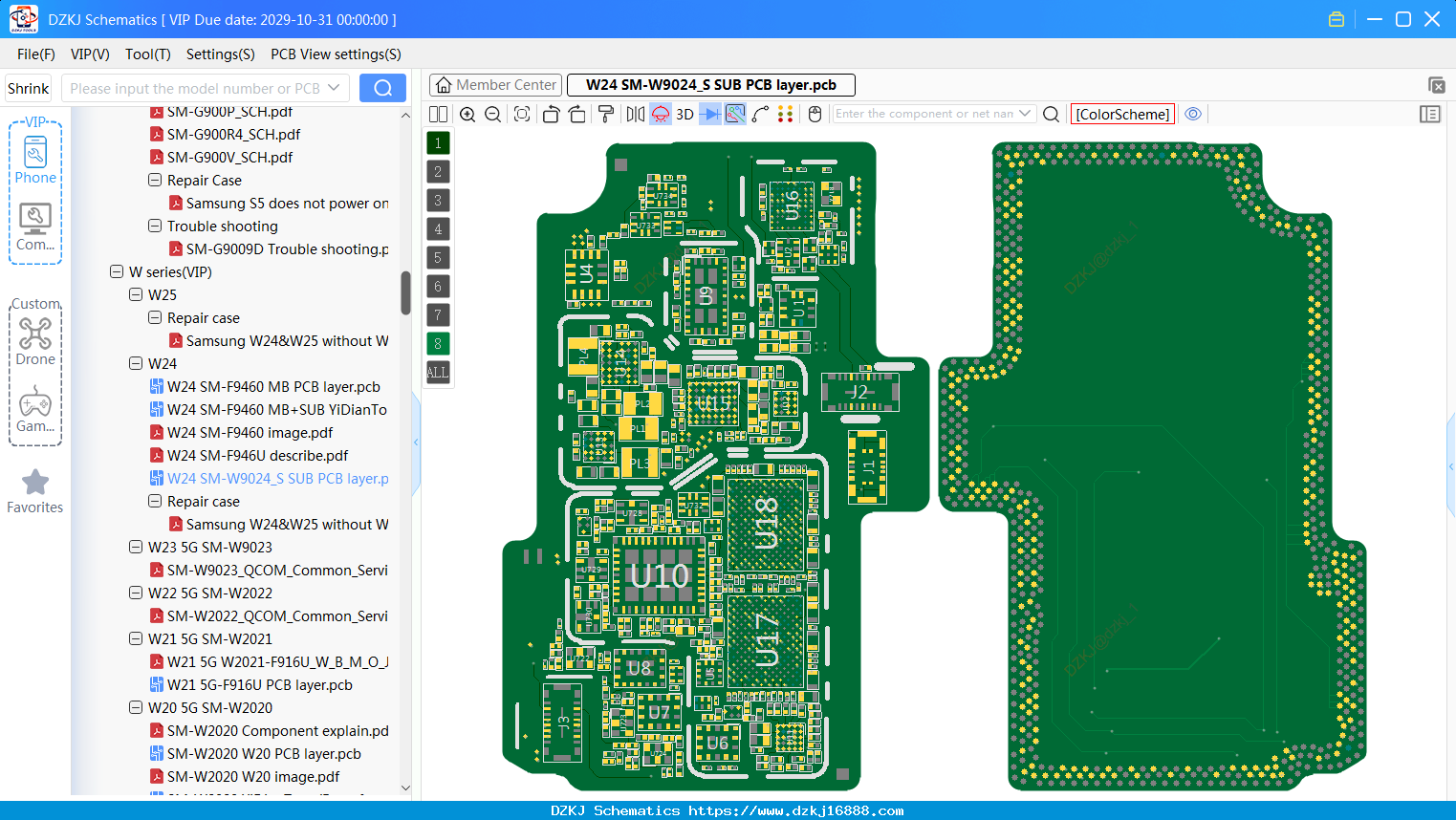 Samsung W24 SM-W9024_S SUB PCB Layer